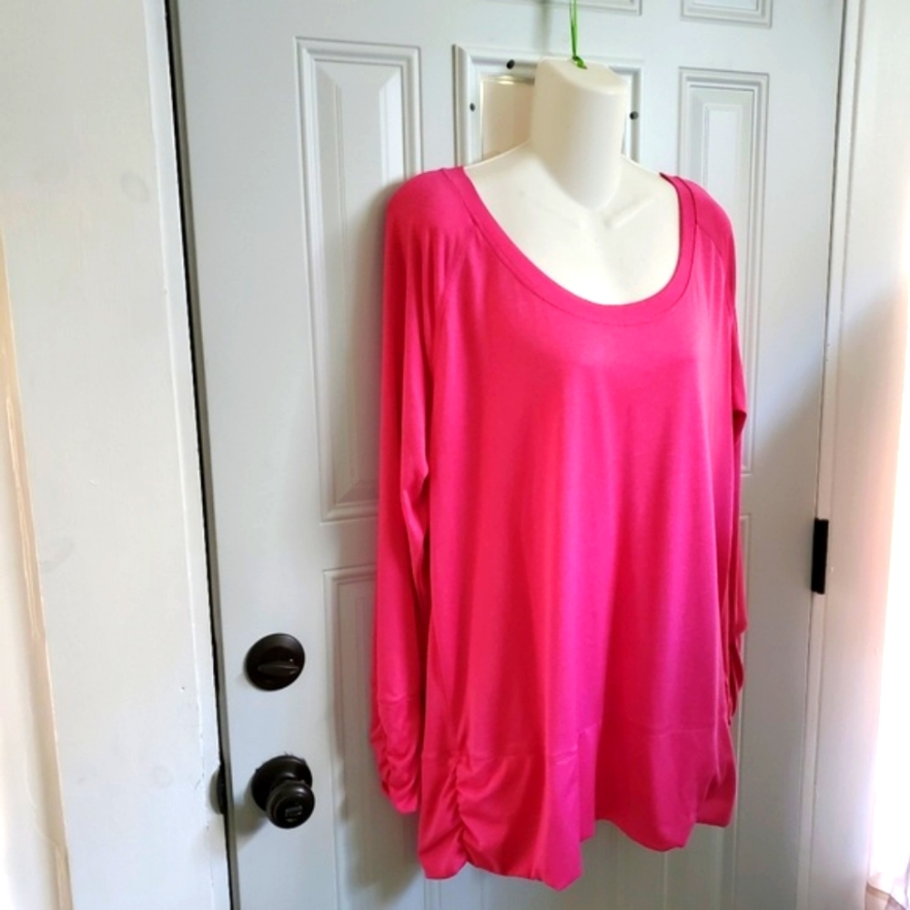 CHAMPION pink tunic top 2X plus pink Barbie